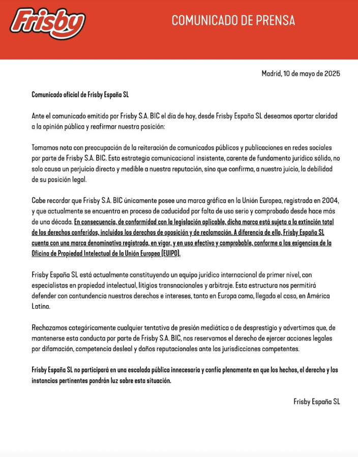 Comunicado oficial