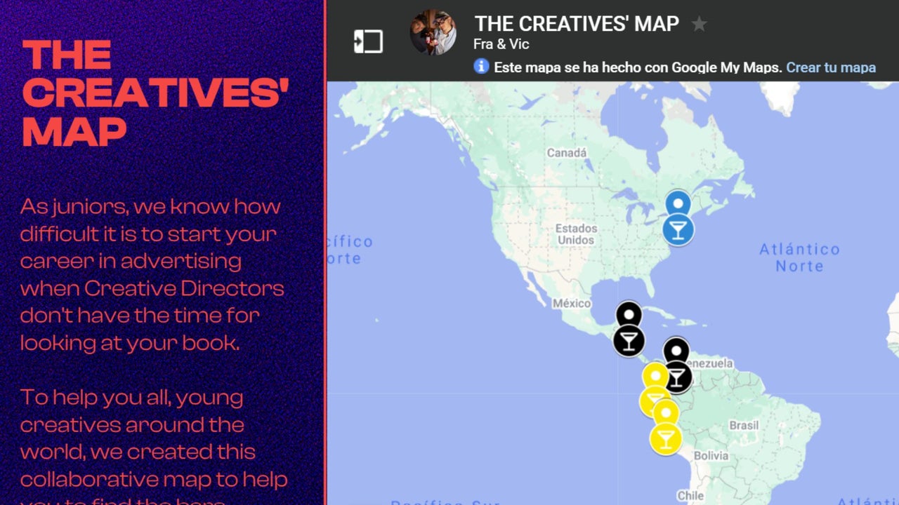 The Creatives’ Map: el mapa que conecta a los creativos publicitarios ...