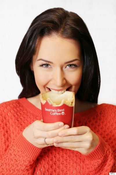 Taza de café comestible de KFC