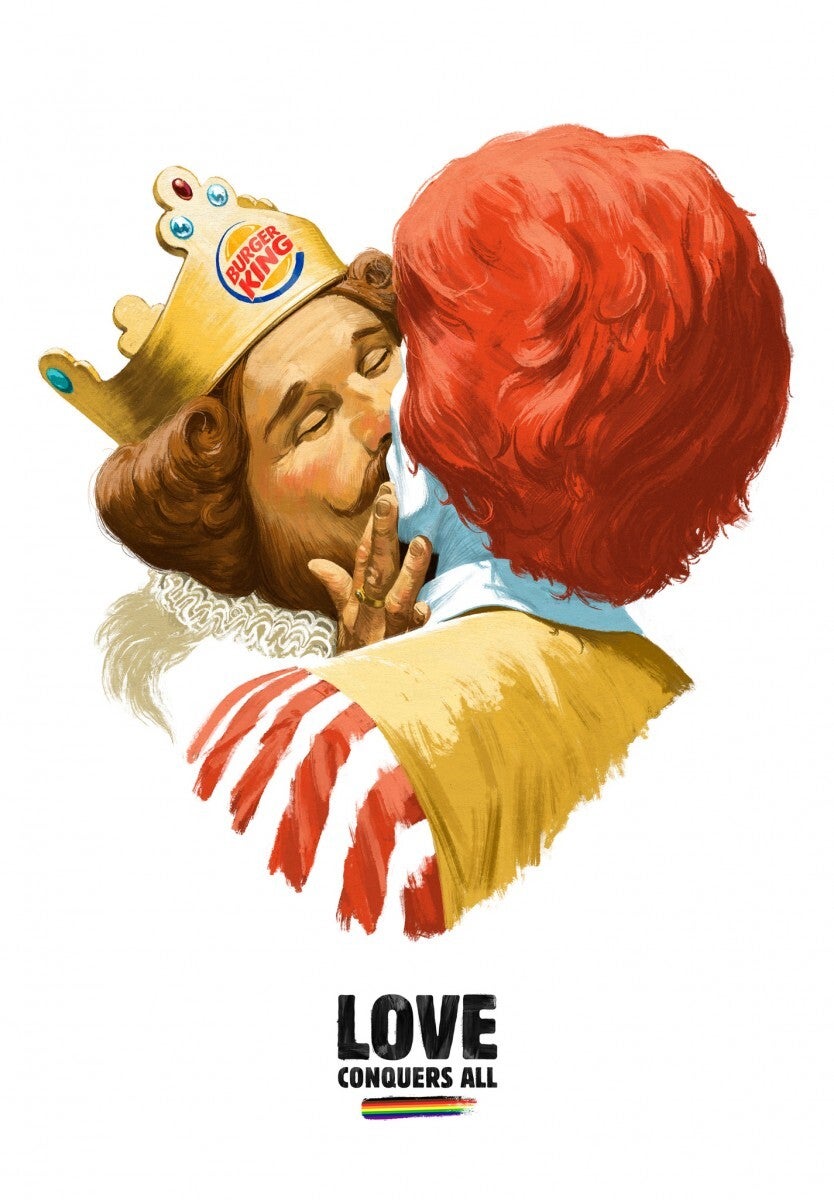 dia internacional del beso love conquers for all burger king